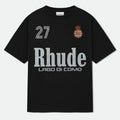 RHUDE Men's Black Script Crest T-Shirt