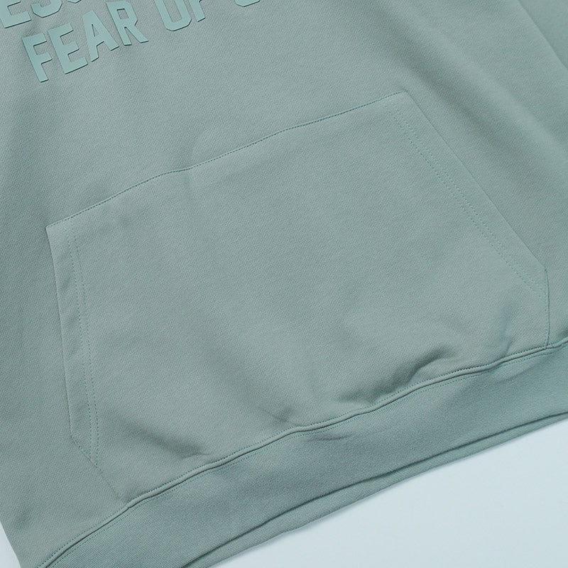 Fear Of God flocked lettering hoodies