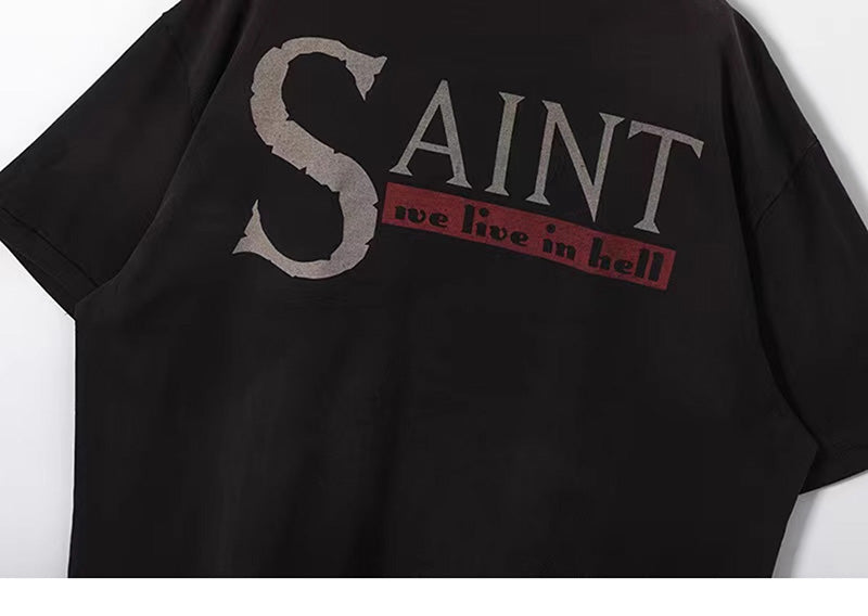 Saint Michael  We Live Hell T-Shirt